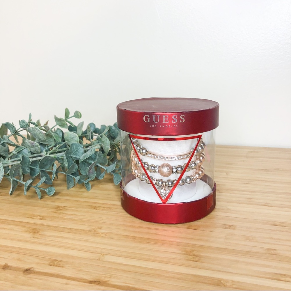 Guess Trio Beaded Bracelet Gift Set (Brand New in Box)